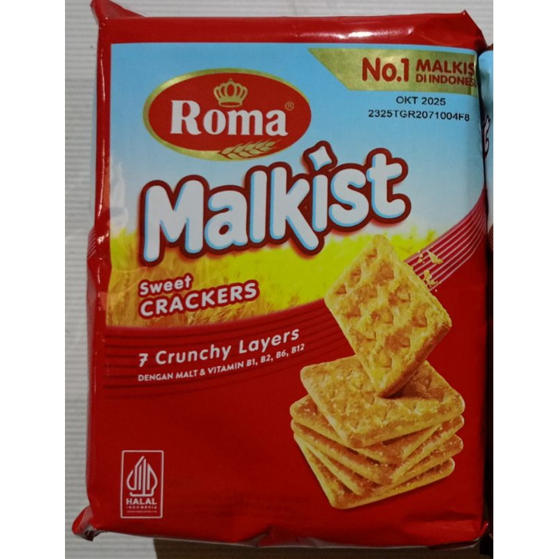 

(INSTANT & SAMEDAY) ROMA Malkist Sweet Crackers Crunchy Layers 224 Gram