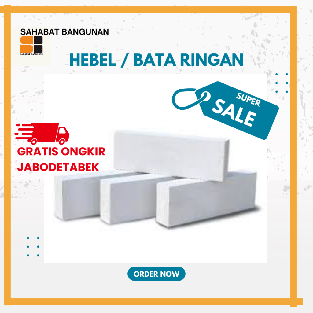 Hebel Bata Ringan 1 DO Free Ongkir Jabodetabek