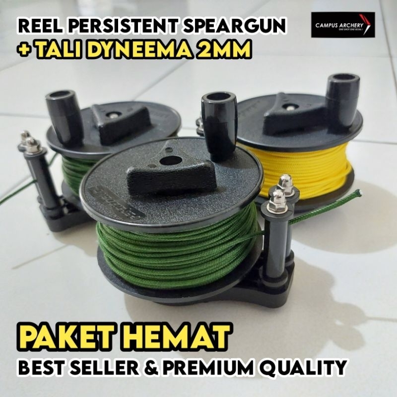 Paket Reel Speargun + Dyneema 2mm 30 Meter