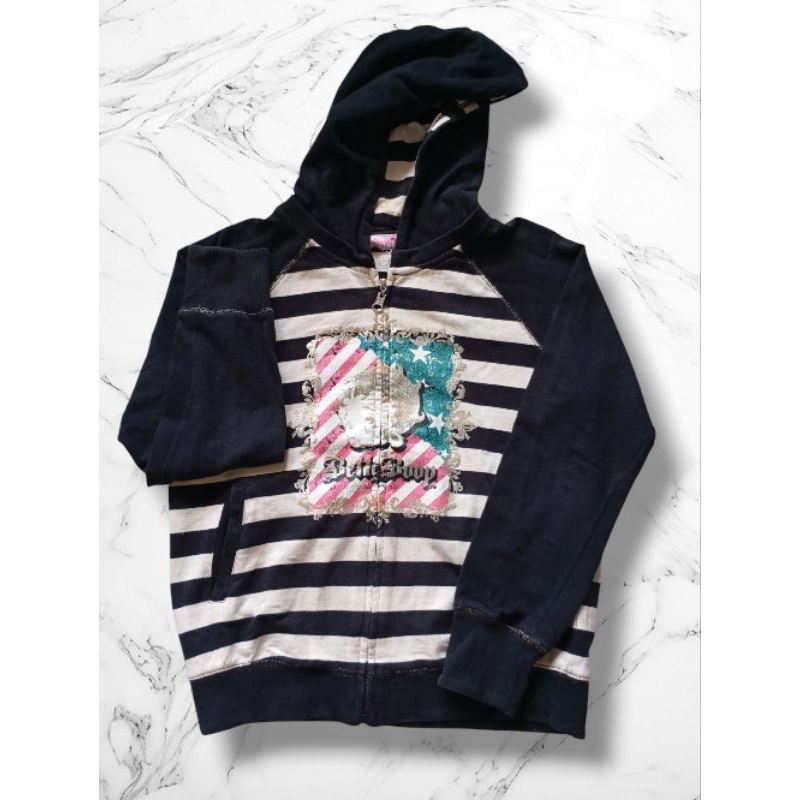 Jaket Zip Hoodie Betty Boop Branded