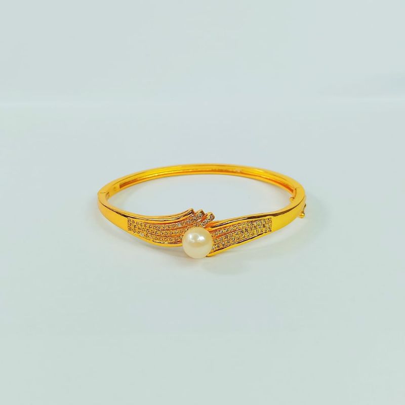 gelang bangle mutiara asli lombok dengan lapisan emas 18 karat