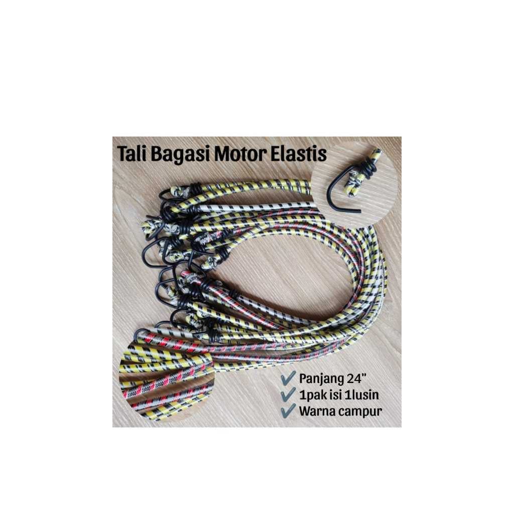TALI BAGASI KARET/TALI BAGASI KUAT/TALI SIMPUL PENGIKAT DI MOTOR/MOBIL/TALI PENGIKAT BARANG