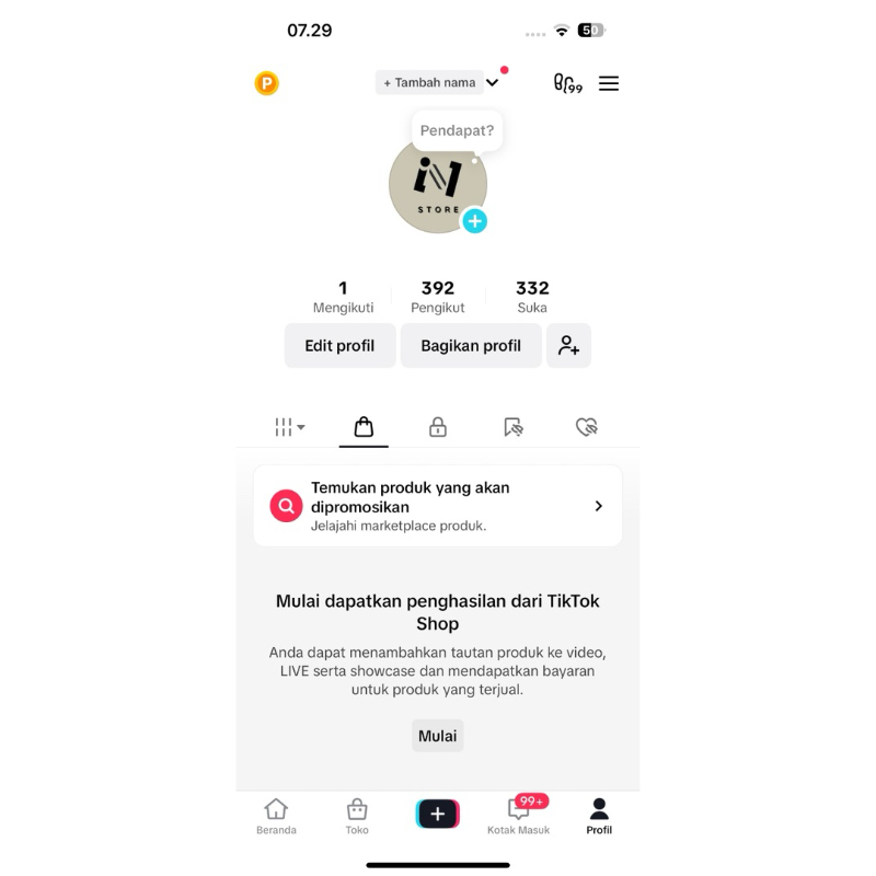 AKUN TIKTOK AFFILIATE 100-300 FOLLOWERS