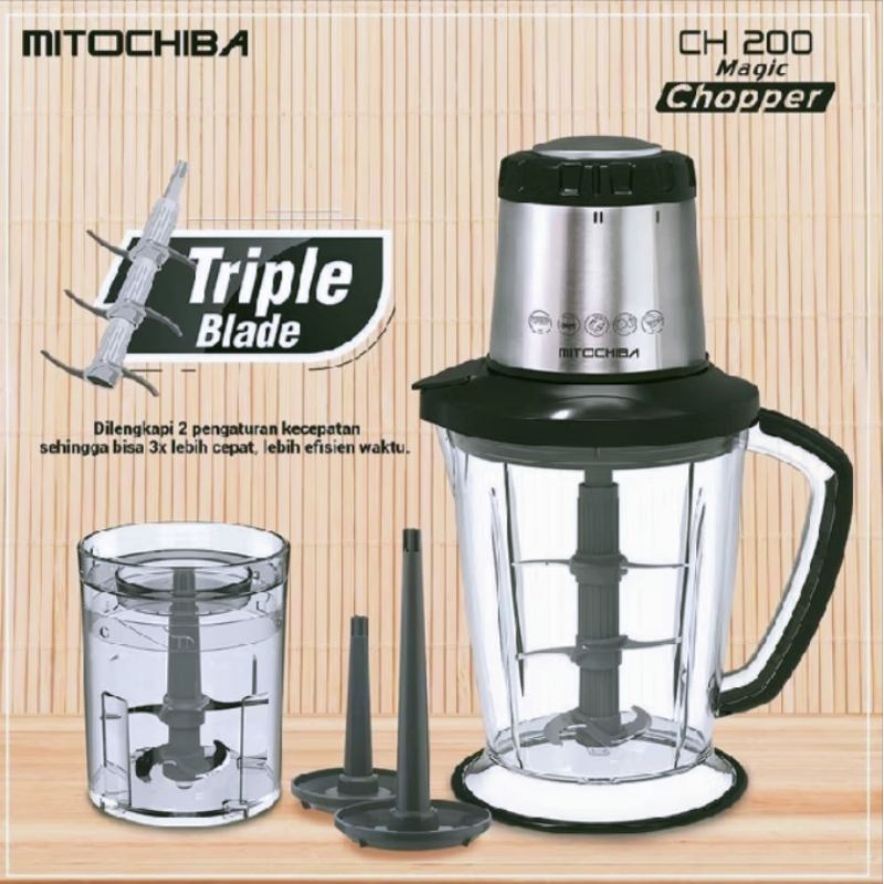 Mitochiba chopper CH-200 / Blender daging 2 liter mitochiba / CH 200 / Mitochiba