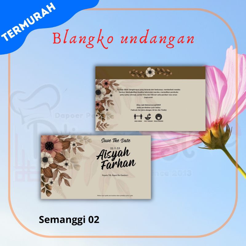 Blangko Undangan Semanggi 02 | Blangko Undangan | Undangan Murah | Kertas Undangan