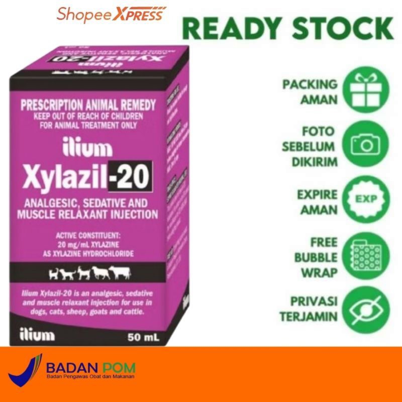 DISTRIBUTO RESMI XYLAZIL -20 ILIUM ASLI ORIGINAL UNTUK HEWAN