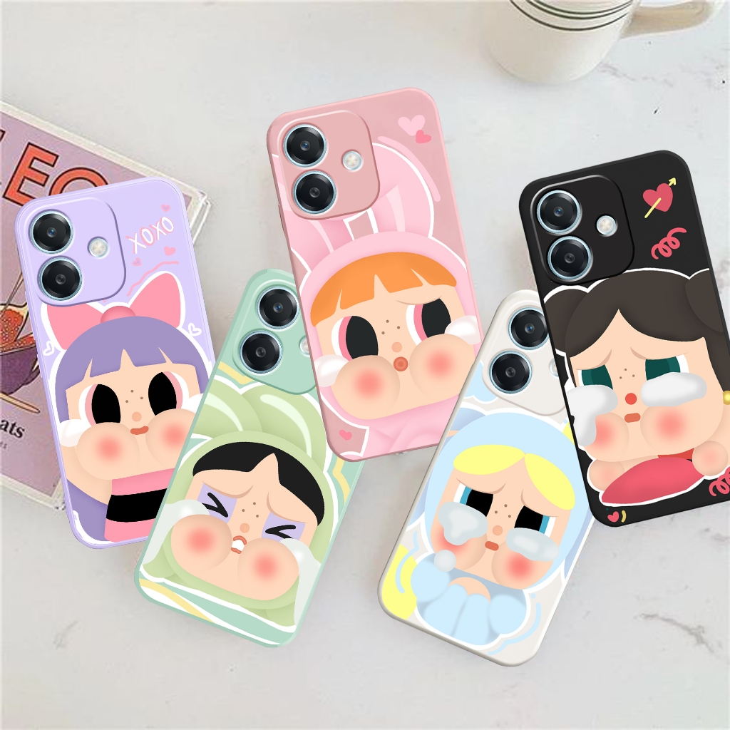 Softcase macaron motif Untuk Oppo A3x Case Macaroon Case Lilac Bayar ditempat Camera Protect Kesing