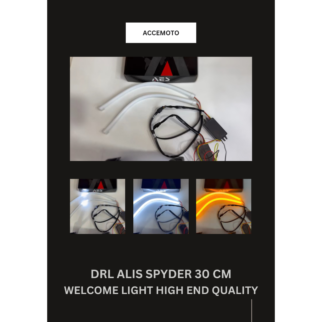 lampu led drl alis spider spyder aes 30cm