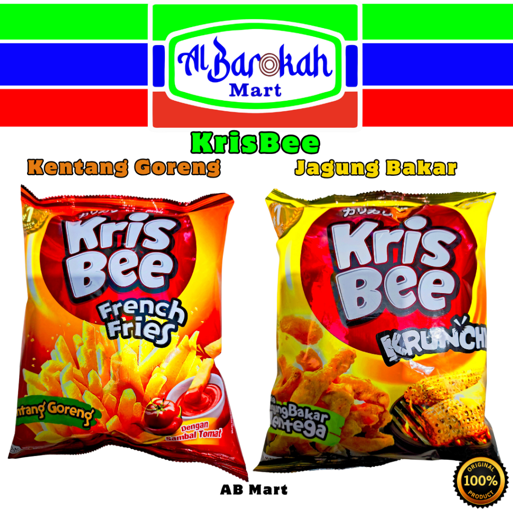 

KrisBee Jagung Bakar Mentega 75g | KrisBee Kentang Goreng 65g