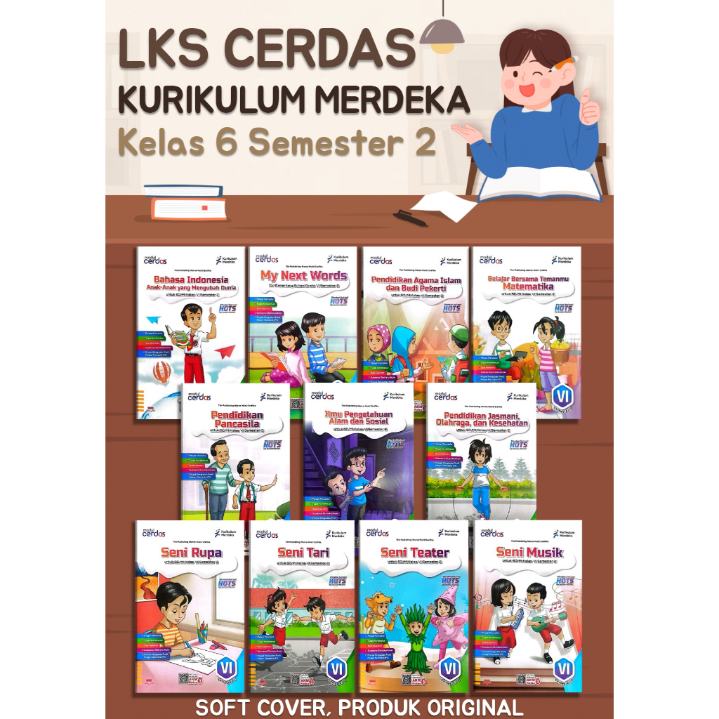 LKS Cerdas untuk Kelas 6 Semester 2 Kurikulum Merdeka (PT Warna Mukti Grafika)