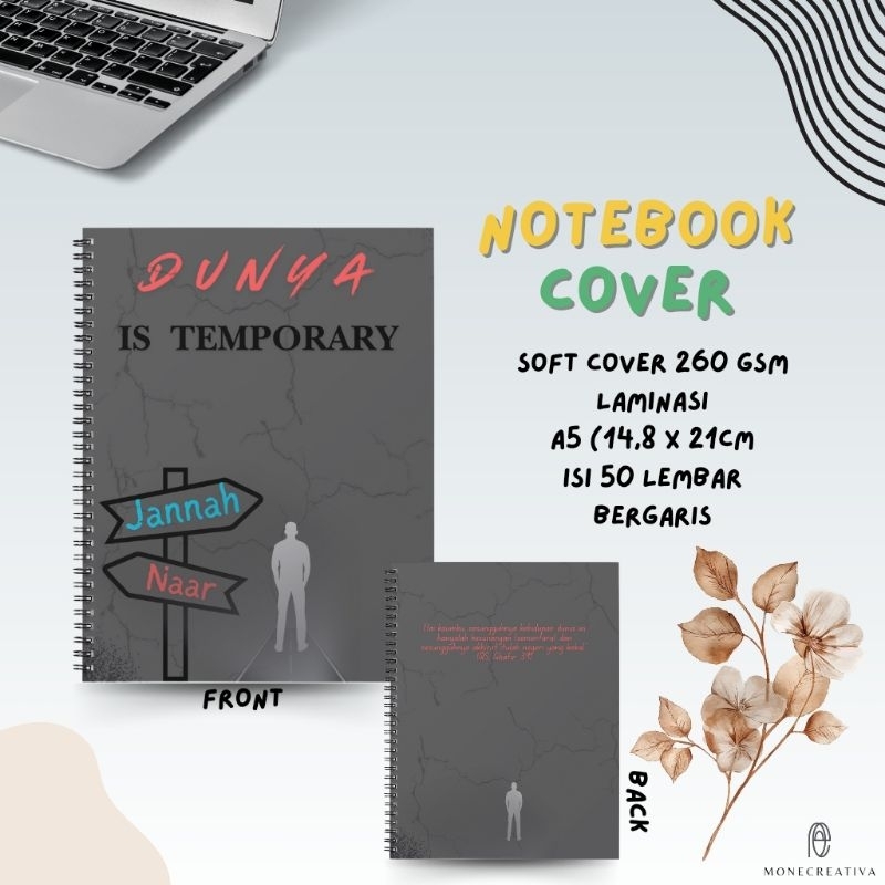

Notes estetik / Notes Kajian / Notebook spiral A5 - Cover isi 50 lembar (100 Halaman)