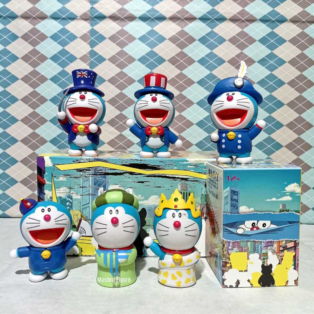 Figure Doraemon Petualangan Topper Cake Doraemon Set Isi 6