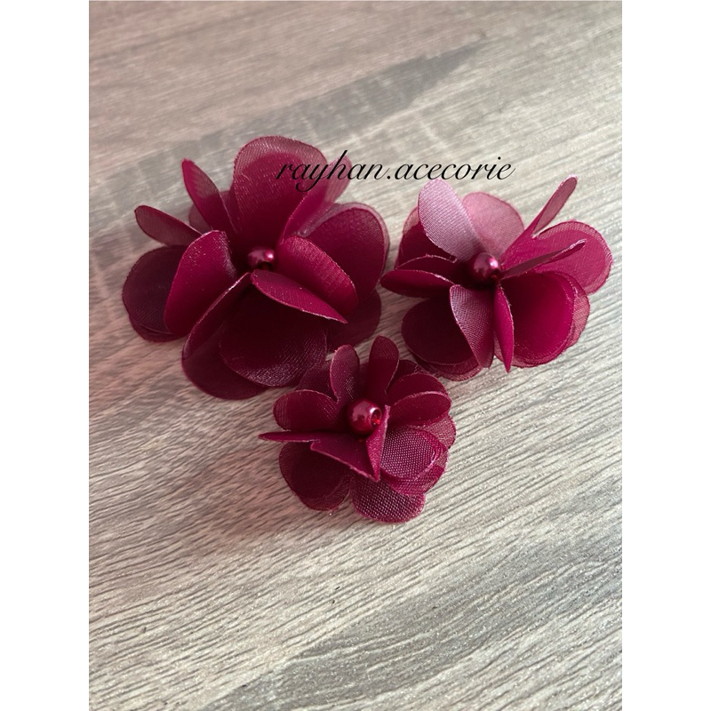 aplikasi bunga organza 3d