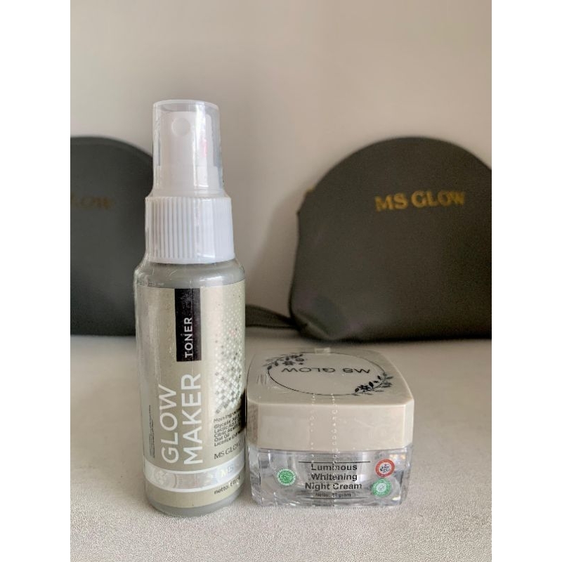 TONER GLOWING MS GLOW + LUMINOUS NIGHT CREAM