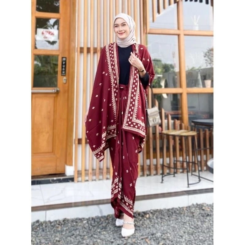 Setelan kebaya hindi kardigan one set kebaya setelan kebaya wanita rok batik baju adat wanita baju b