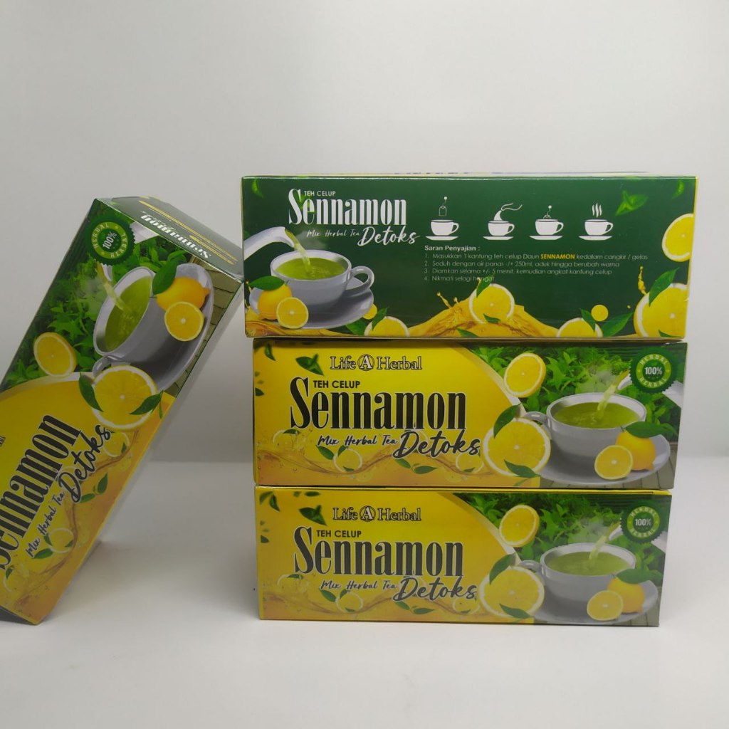 

SENNAMON Teh Celup Diet Pelangsing Daun Jati Cina / Daun Senna Plus Lemon Teh Detoks