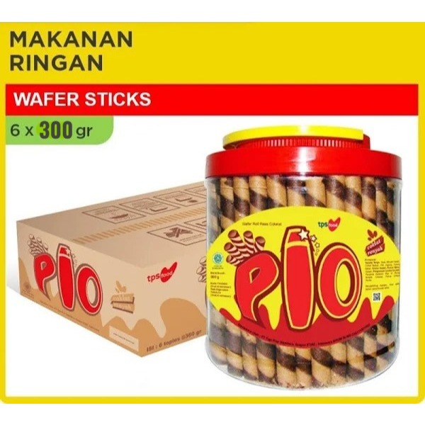 

PIO Wafer Roll Rasa Cokelat 1 Dus @300gr (6 toples X 300gr)