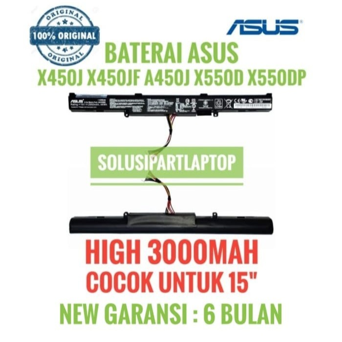 Battery Baterai Asus Original X550 X550Z X550ZE A41-X550E A41-X550A