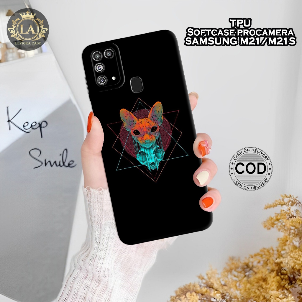 Case Samsung M21 / M21s Terbaru - Leviora Case - Fashion Case Hitam - Softcase Samsung M21 / M21s - 