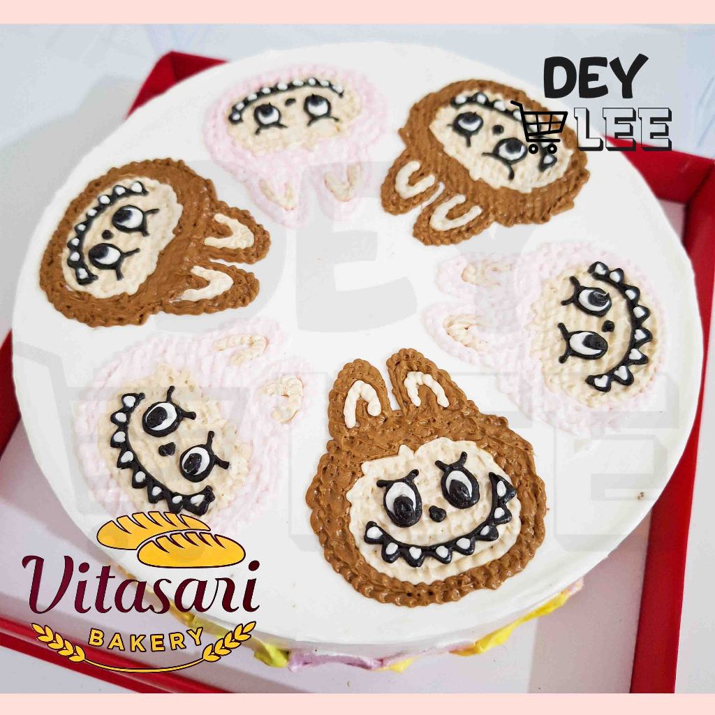 

VITASARI Birthday Cake LABUBU Bulat 20cm Kue Ulang Tahun Bandung