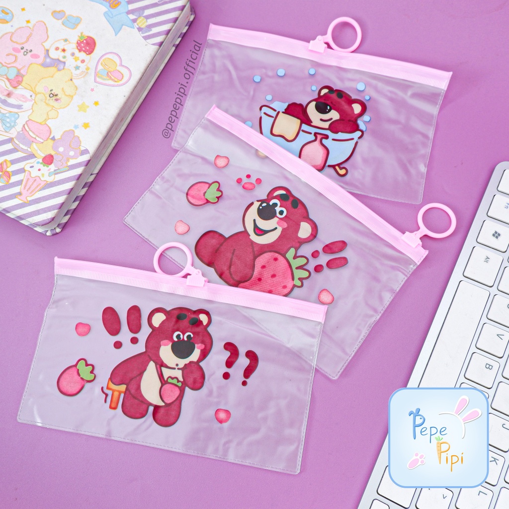 

Map Pouch Zipper KP-1129 Lotso Kotak Pensil ZipLock Storage Bag Travel Plastik Transparan ANTI AIR