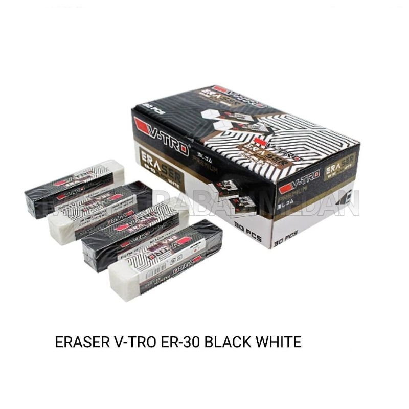 

(1Pcs) V-TRO Penghapus Pensil V-tro Hitam Putih Warna Warni Eraser Dust Free Setip Berkualitas