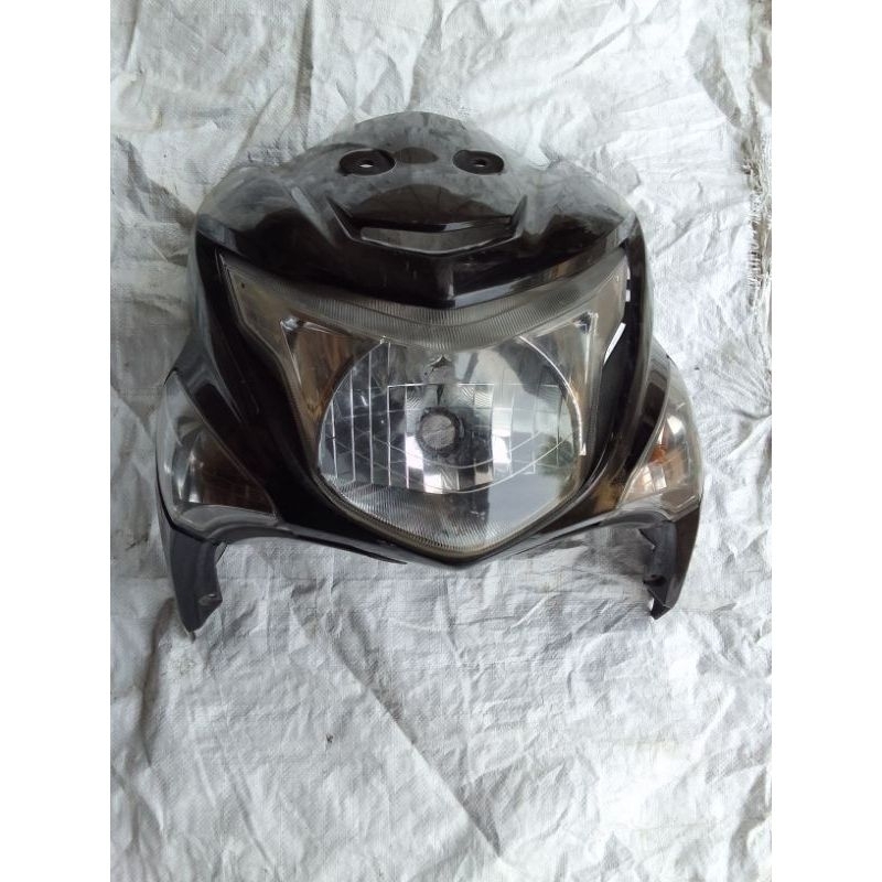 REFLEKTOR TAMENG DEPAN 1 SET+LAMPU DEPAN+SEN HONDA BEAT POP ORIGINAL CABUTAN