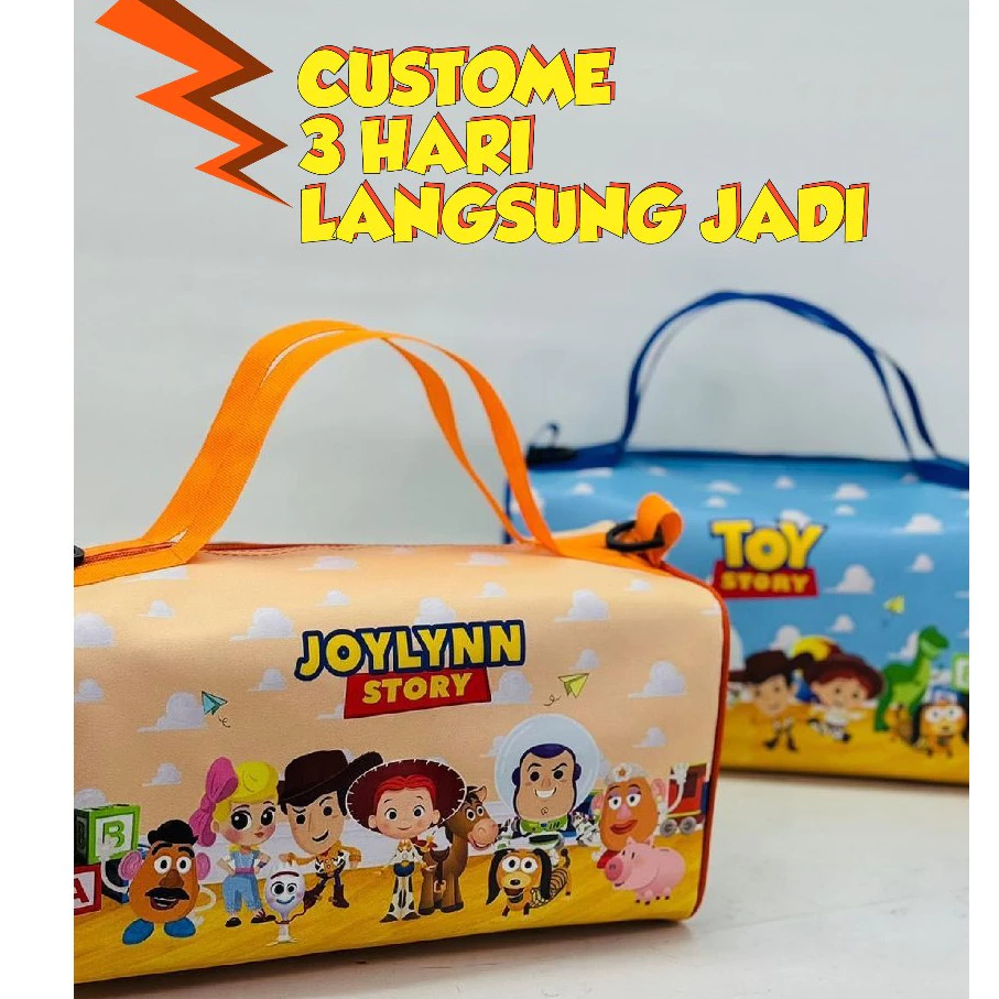 

Tas Tube Bag Square, Tas Kubus Untuk Sovenir Bebas Custome