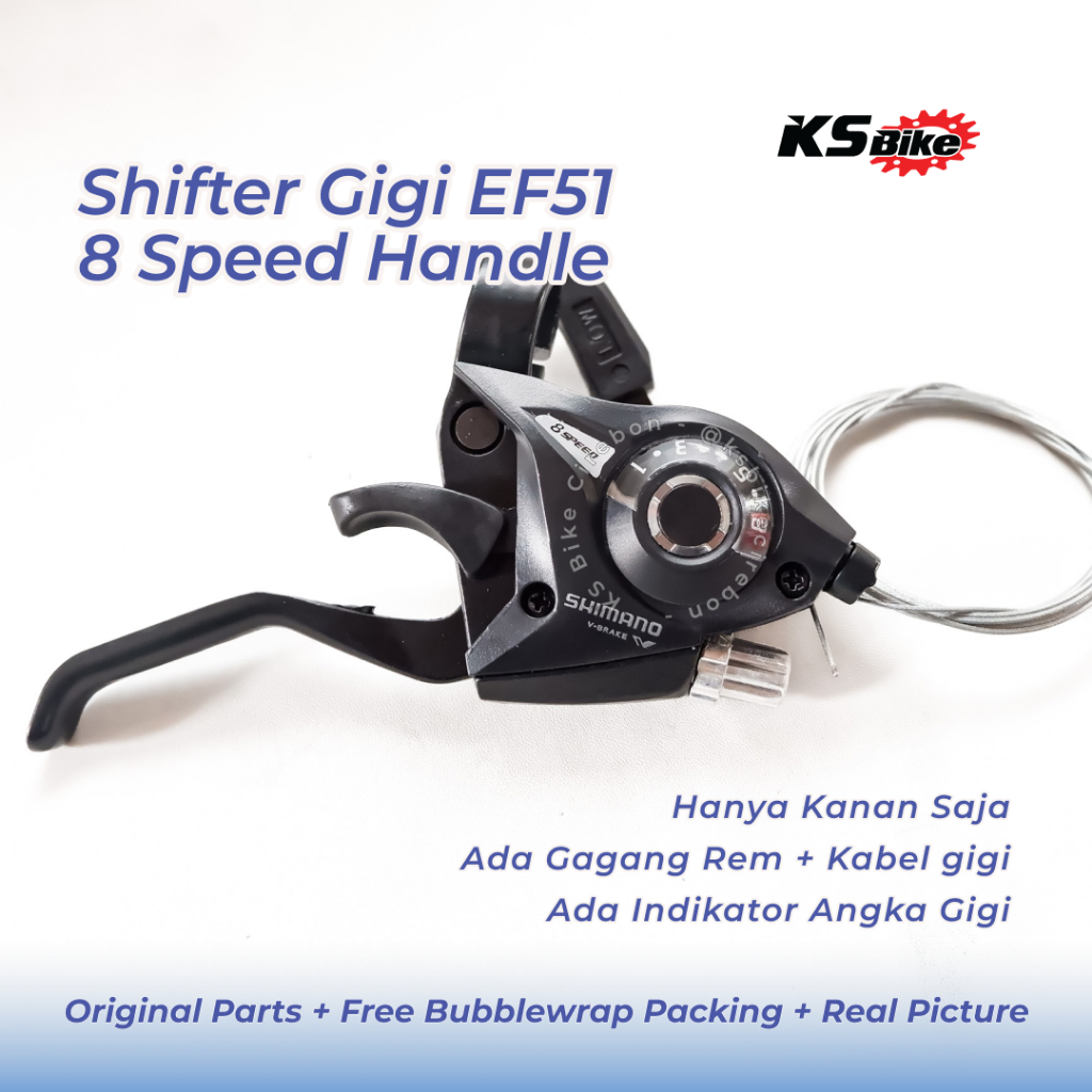 Shifter Operan Gigi Sepeda8 Speed Kanan Brake Lever Handle Rem Sepeda Gunung MTB KS Bike Cirebon