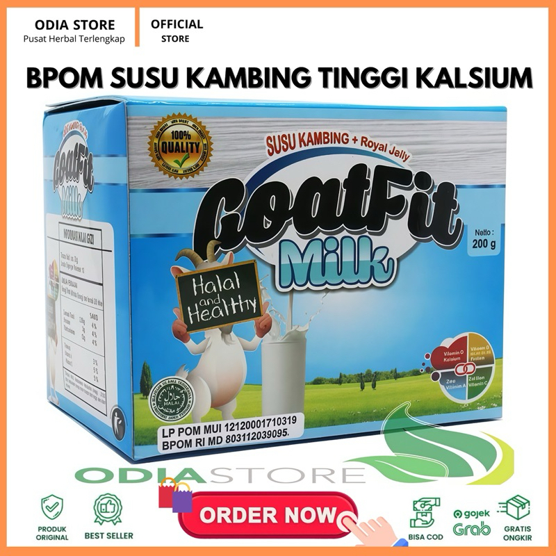 

BPOM Susu Kambing Etawa GOATFIT PUTIH SACHET Milk ORIGINAL 10 SACHET Goat Fit Kesehatan Tulang