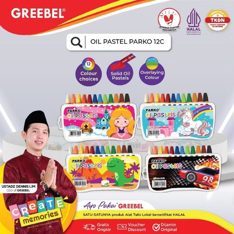 

PARKO Crayon 12 Warna / Oil Pastel Parko 12 Warna By Greebel