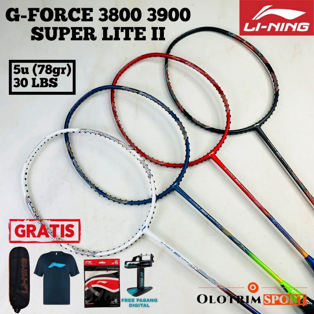 Raket Badminton Lining Gforce Super Lite 3500 3600 3700 3800 3900 II 2 G Force Original