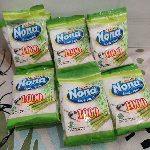 

Nona Gula Pasir Tebu Ekonomis 1 Renceng Isi 10 Sachet