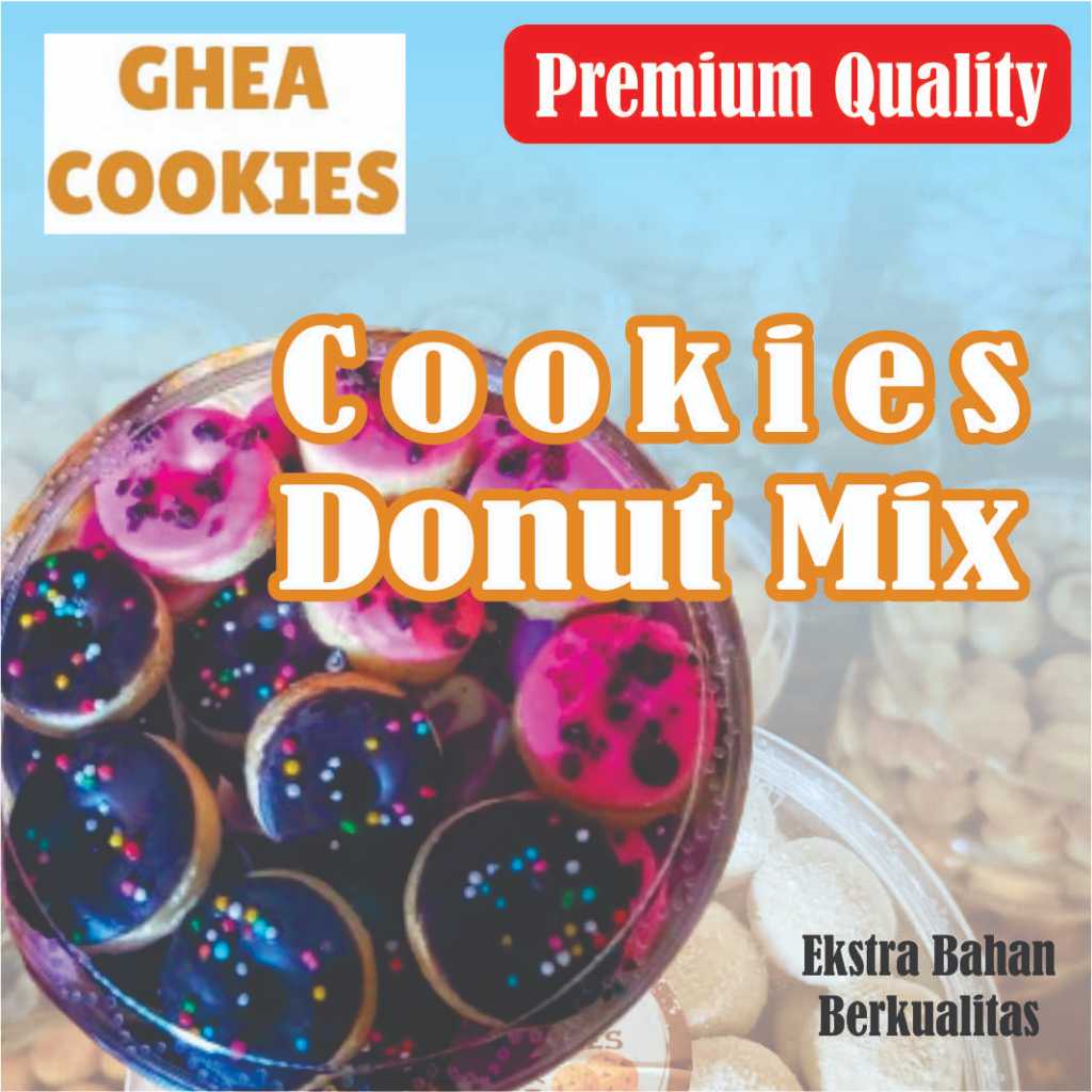 

Kue Lebaran Cookies Donut Mix Cokelat Strawbery - Ghea Cookies