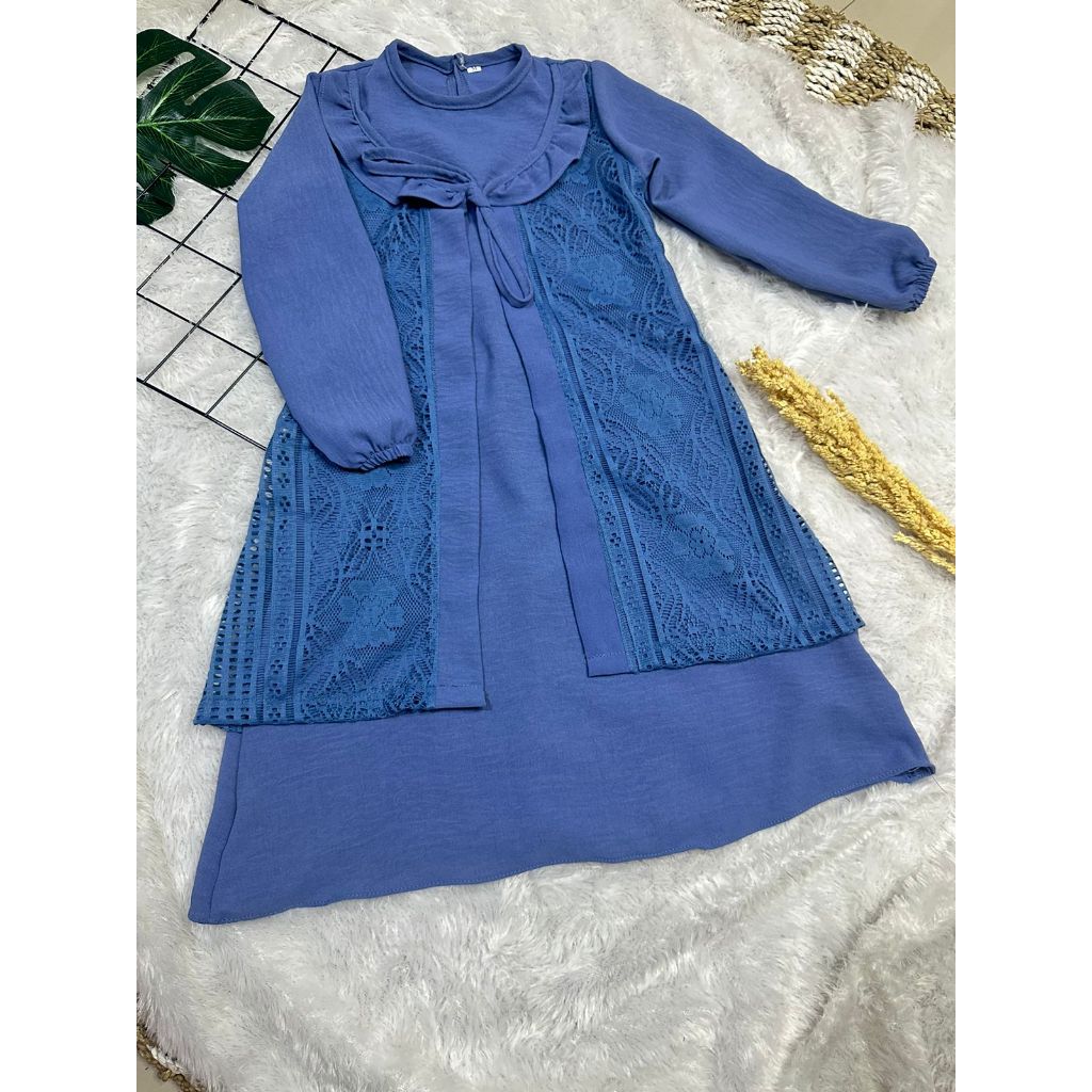 PAKET HEMAT Salsa Dress Gamis Anak Perempuan Gamis Anak Tanggung 2-10 th Gamis Brukat Gamis Pesta