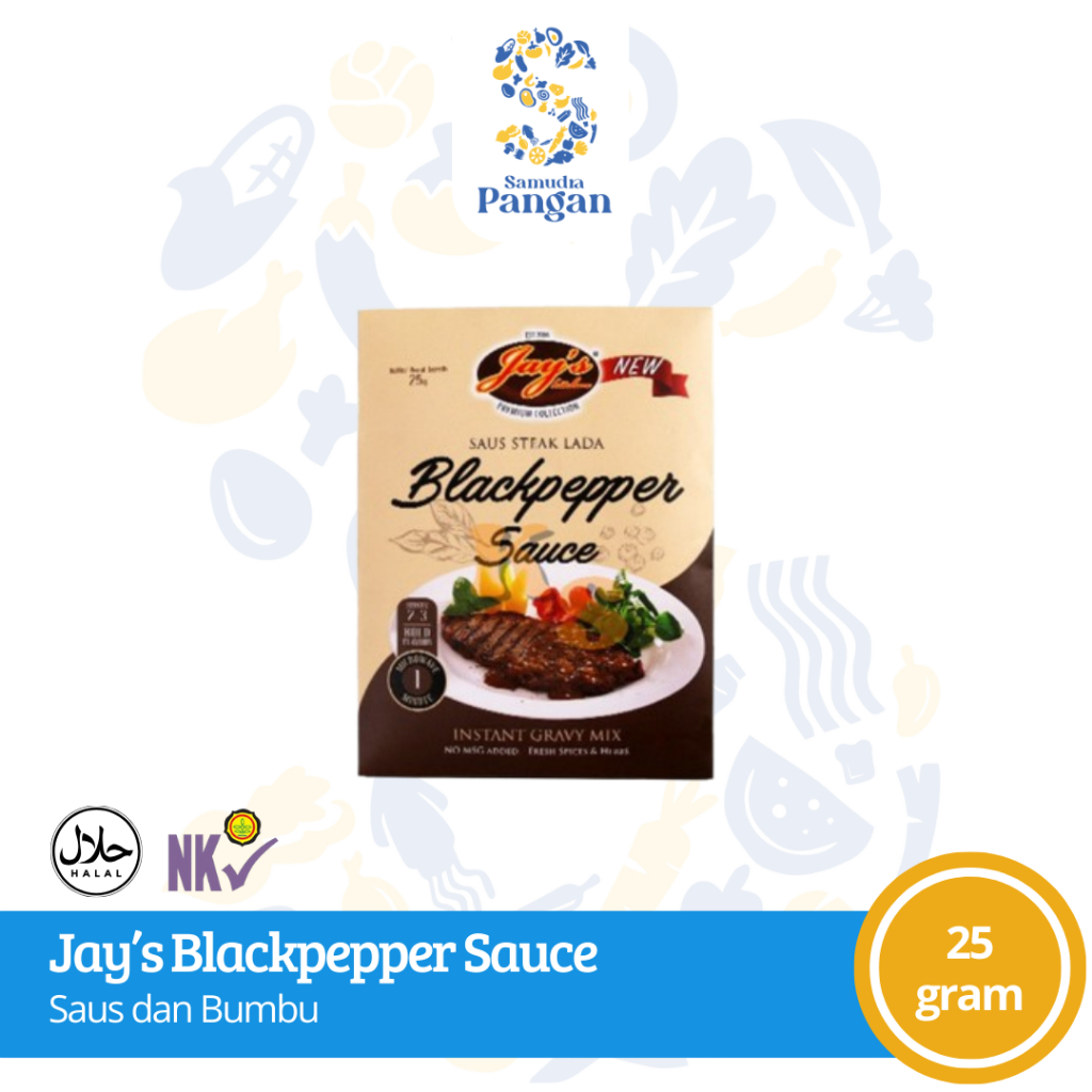 

Jays Saus Marinasi Steak Blackpepper / Lada Hitam 25 gram