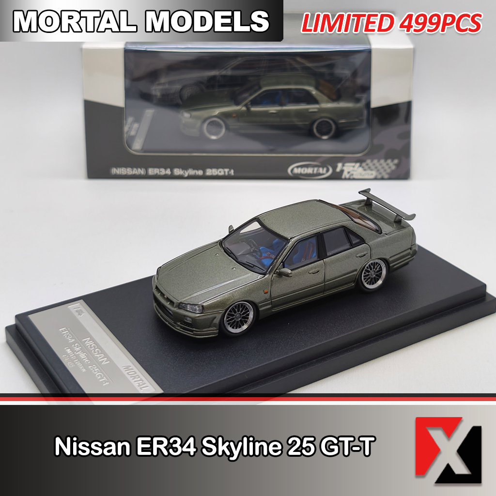 MORTAL 1:64 Nissan ER34 Skyline 25GT-T Grey Nissan Skyline R34