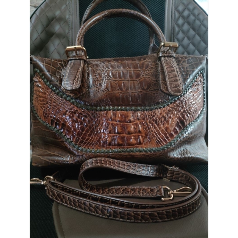 tas tote wanita kulit buaya