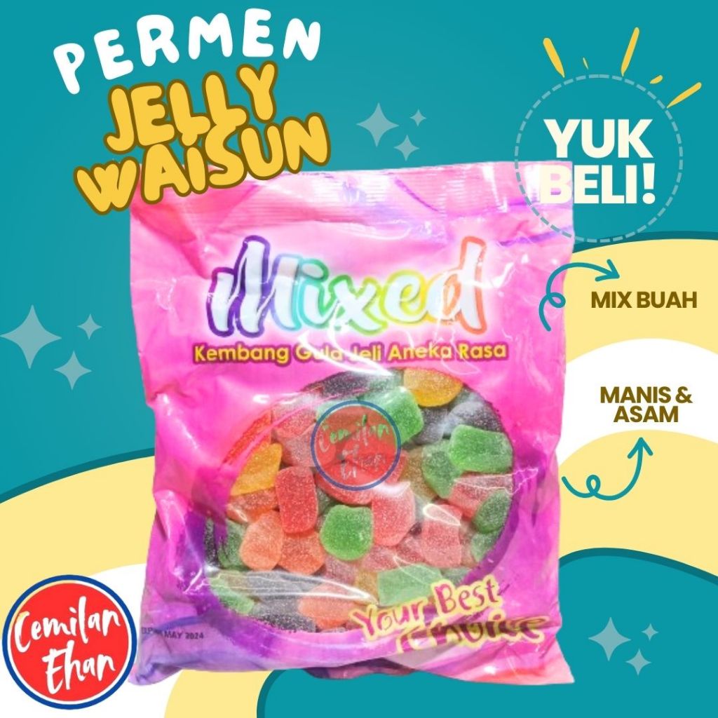 

Permen Jelly - 250gr Waisun Mixed