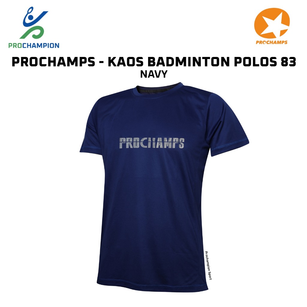 Kaos Jersey Badminton Prochamps Polos Navy 83