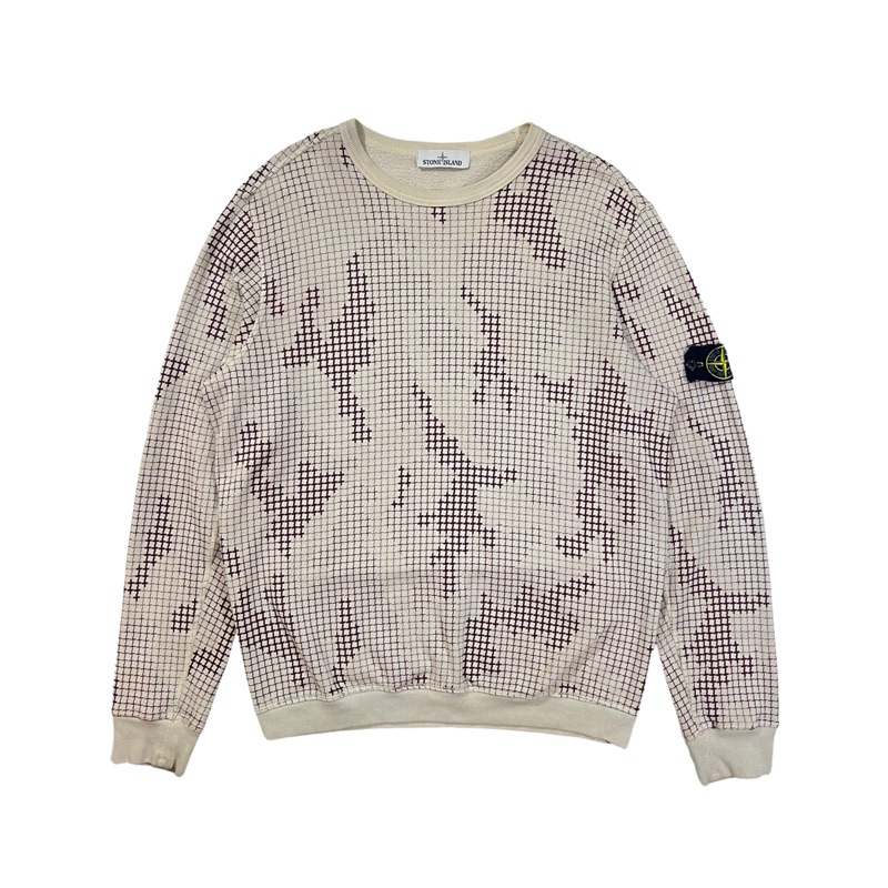 STONE ISLAND CREWNECK CAMO GRID