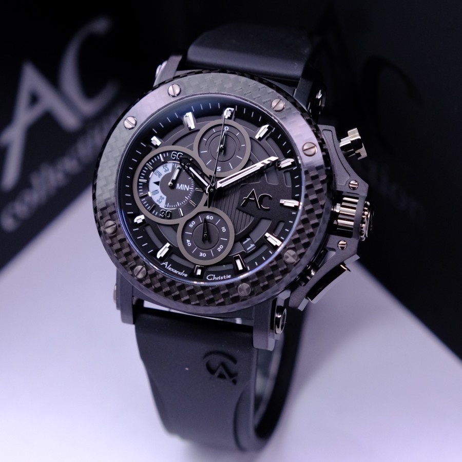 Jam tangan pria alexandre christie ac 9205 ac9205 carbon original