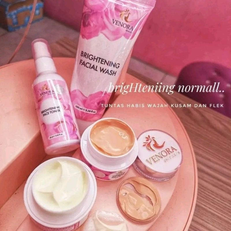 Venora skincare paket whitening/ acne /flek