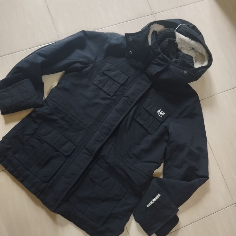 Jacket Parka ABERCROMBIE Size M Outdoor Winter Gunung Hoodie Original