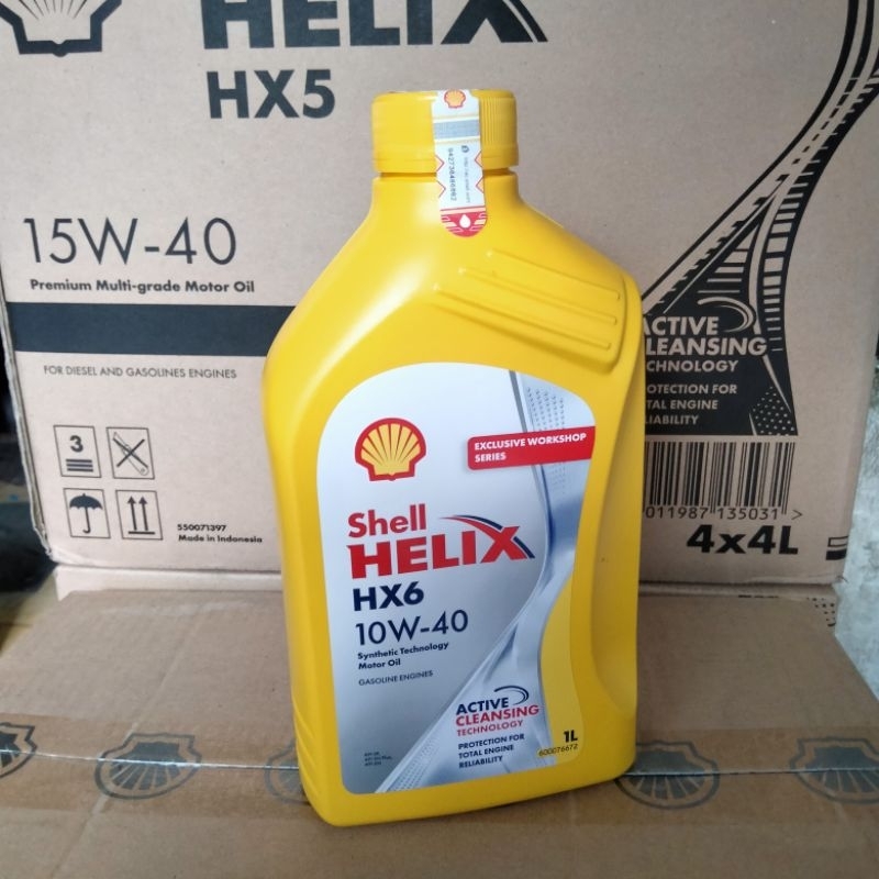 Oli Mesin Shell Helix HX6 SAE 10W-40 1 Liter Mobil Bensin