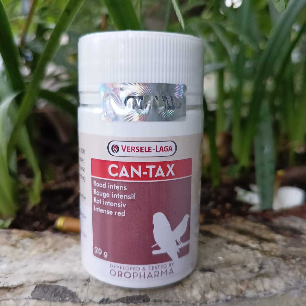 Can tax Versele Laga vitamin cantax untuk mencerahkan warna bulu burung red siskin gold amadin finch