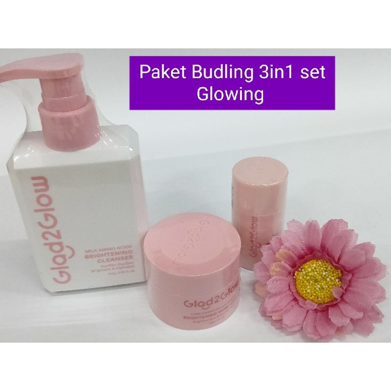 GLAD2GLOW PAKET SKINCARE GLAD2GLOW BUDLING KULIT GLOWING (SYIFA HADJU)