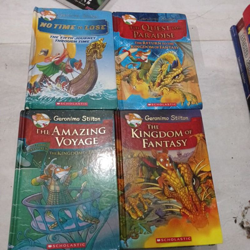 BUKU GERONIMO STILTON. THE AMAZING VOYAGE. THE KINGDOM OF FANTASY. THE QUEST FOR PARADISE. NO TIME T