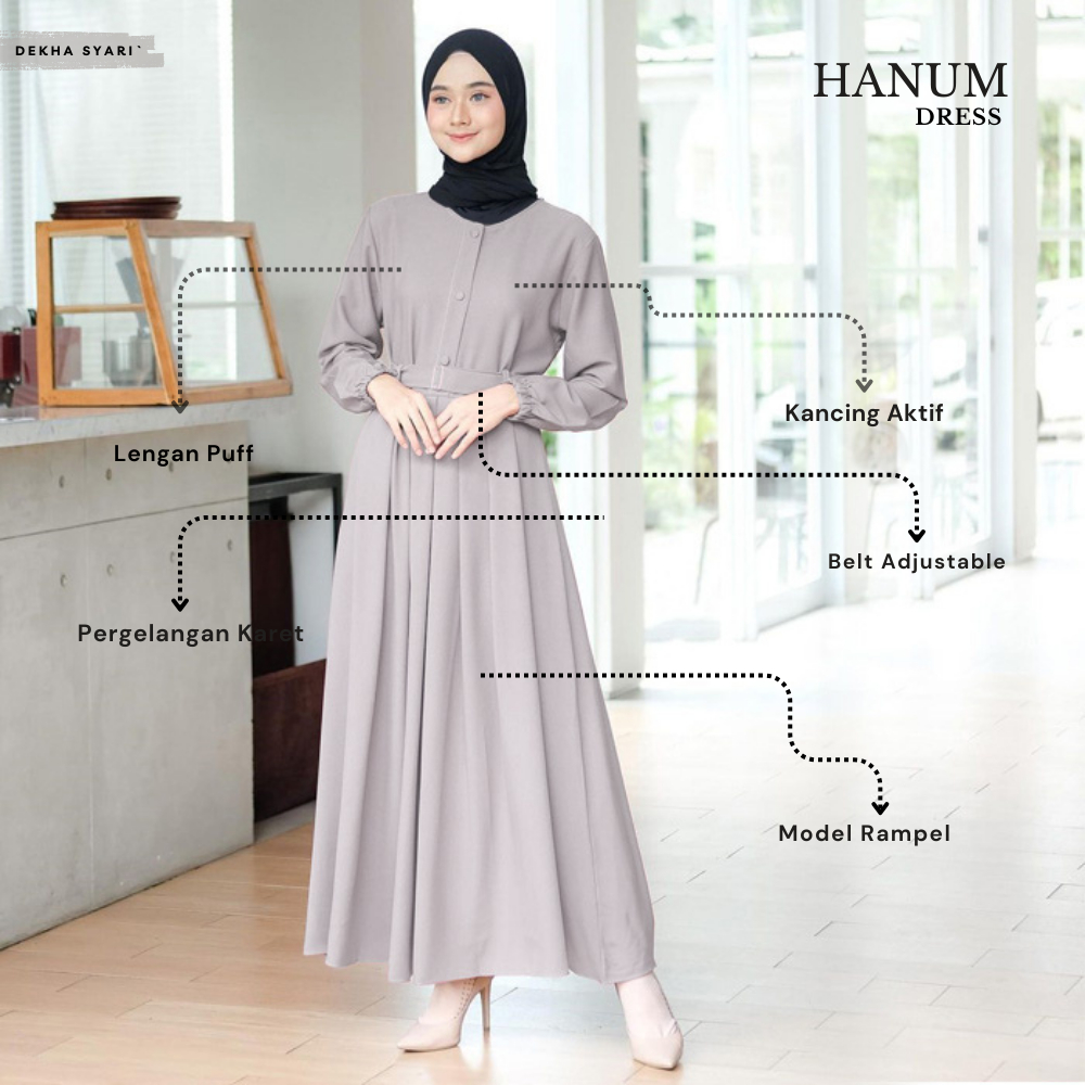 TERLARIS GAMIS REMAJA KEKINIAN KOREAN STYLE DRESS KOREAN STYLE MUSLIM RAYON TWILL PREMIUM ORI