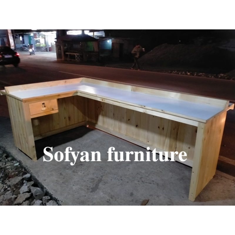 terlaris meja warkop / meja bar minimalis/ meja kasir / meja cafe harga permeter
